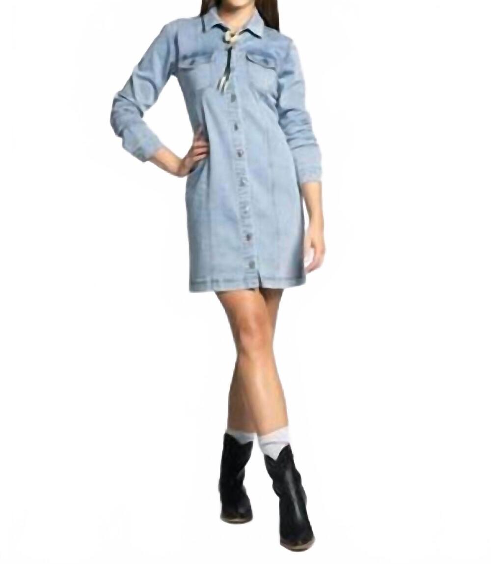NEW THREAD & SUPPLY ora mini dress in blue